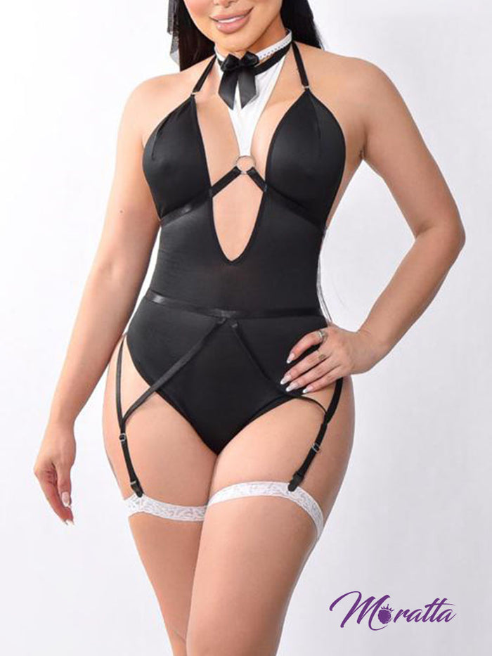 Disfraz Monja Body Negro
